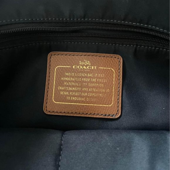 Coach Purse - canvas with leather detailing - Picture 2 of 3